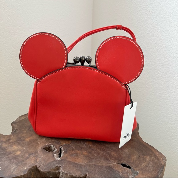 NWT Disney x Coach Mickey Ears Kisslock purse - Picture 4 of 7